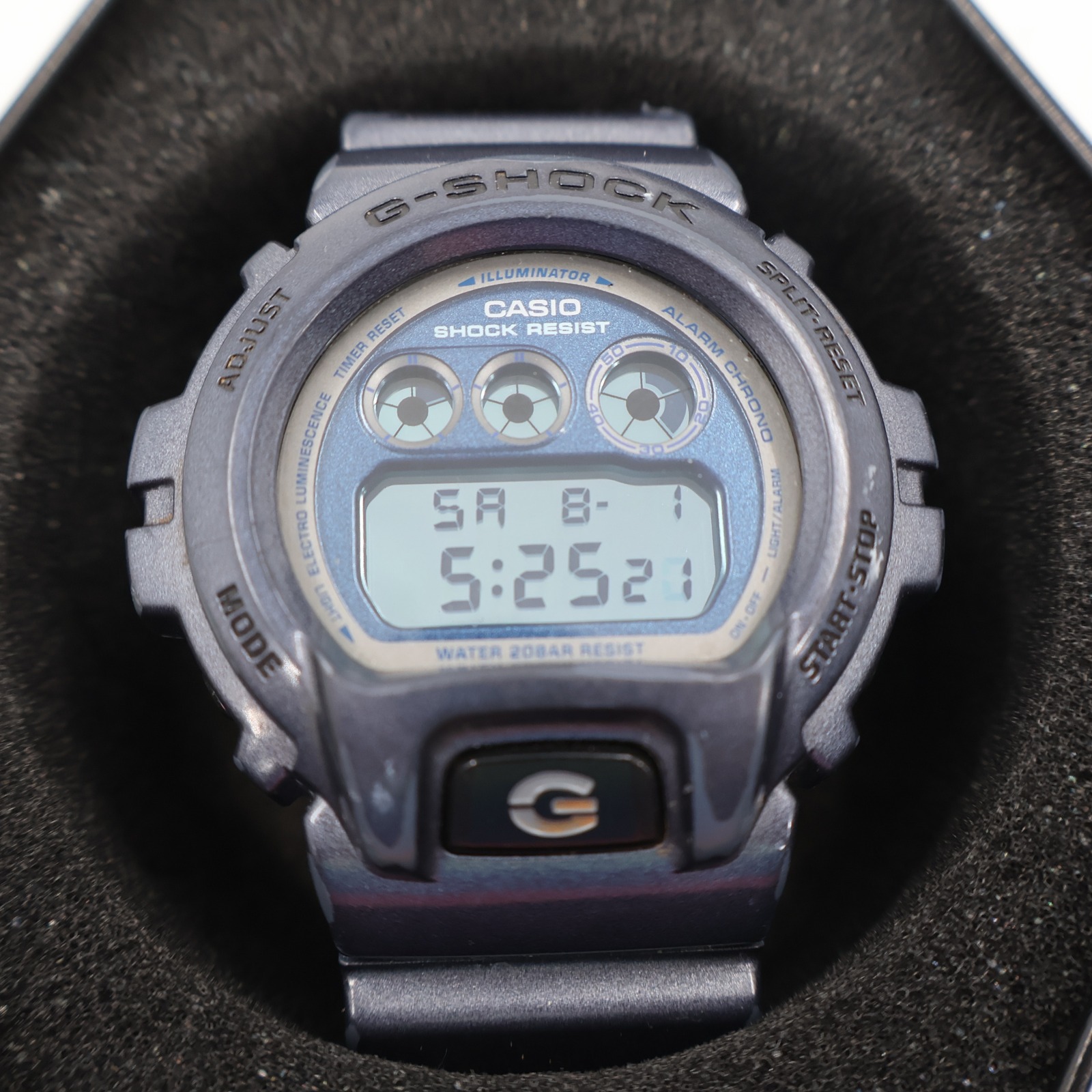 Casio GShock Dw6900mf Digital Watch Mens Os Navy Blue Metallic Dial 3230